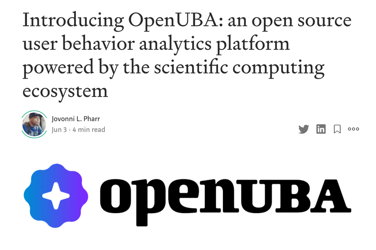 Introducing OpenUBA: an open source user behavior analytics platform